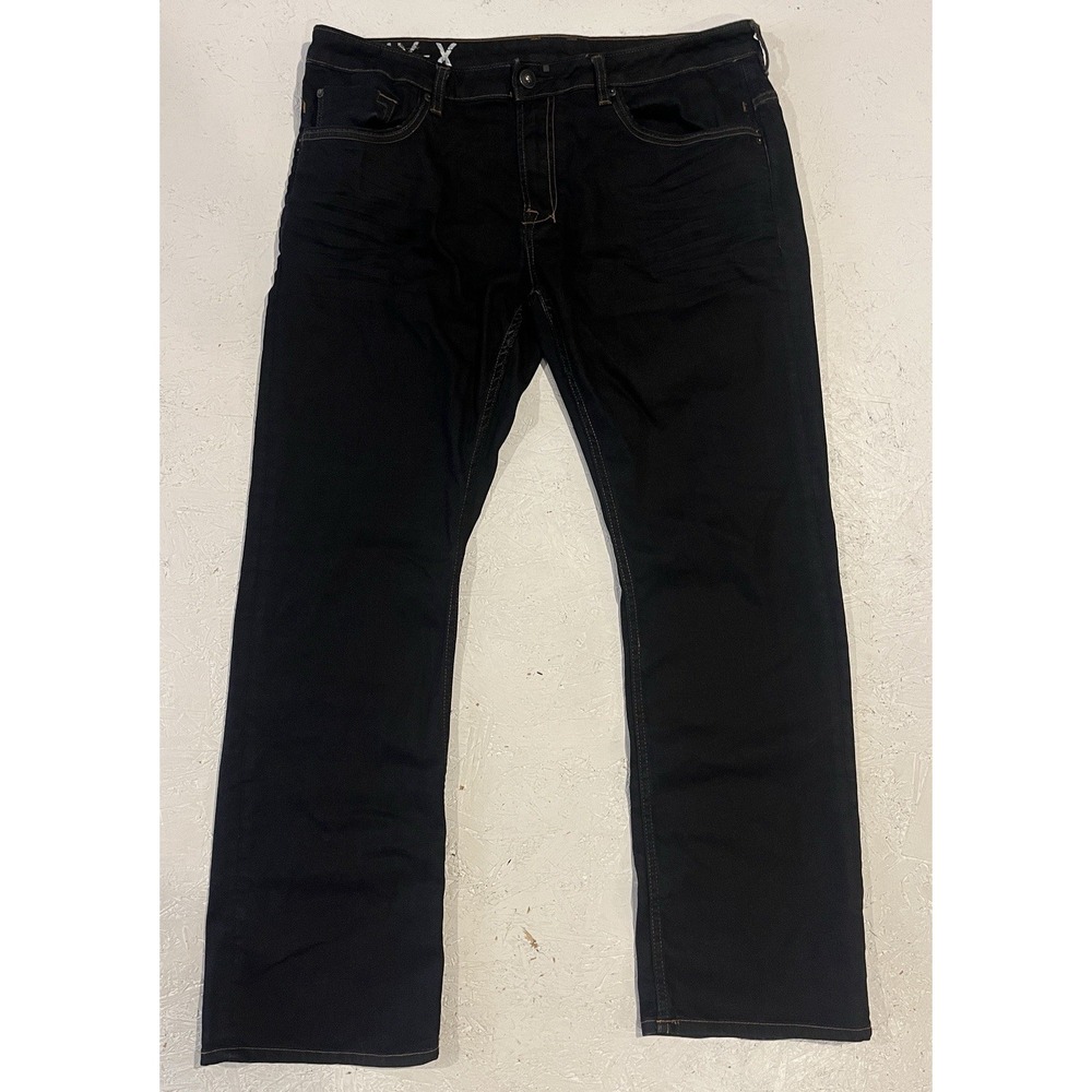 Buffalo David Bitton Jeans Men 38x32‎ Blue Dark Wash Six-X Flex Slim Straight